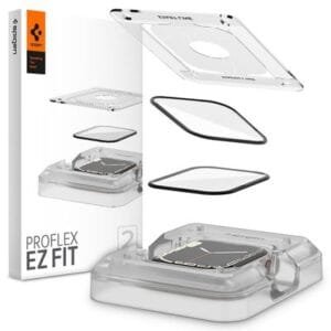 Spigen Screenprotector geschikt voor Apple Watch 41mm - Proflex EZ Fit 2 stuks - Zwart