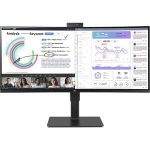 LG Electronics 34BQ77QC-B UltraWide™ WQHD LED-monitor Energielabel G (A - G) 86.4 cm (34 inch) 3440 x 1440 Pixel 21:9 5 ms HDMI, DisplayPort, USB-C, RJ45, USB