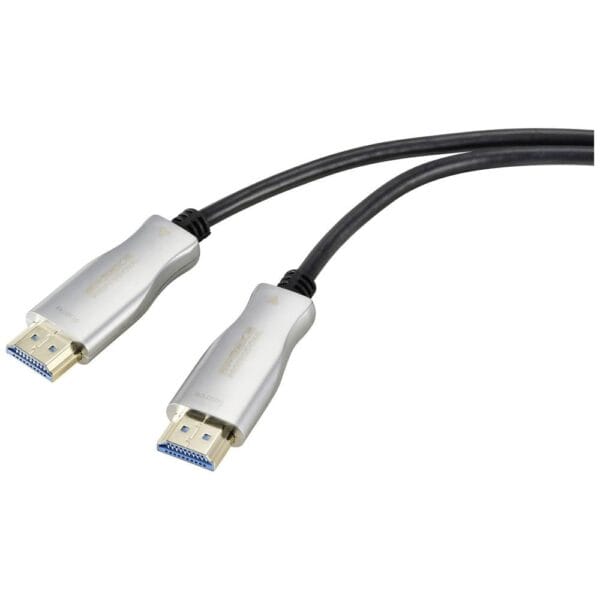 SpeaKa Professional SP-9019356 HDMI-kabel HDMI Aansluitkabel HDMI-A-stekker, HDMI-A-stekker 50.00 m Zwart 4K UHD, Afgeschermd