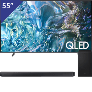 Samsung 55 inch QLED TV + Soundbar met Subwoofer
