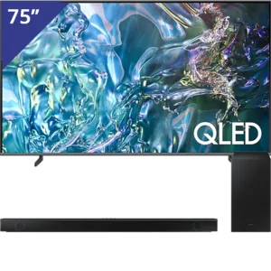 Samsung 75 inch QLED 4K TV + Soundbar met Subwoofer