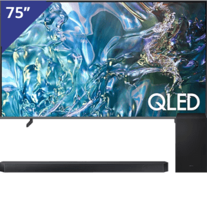 Samsung 75 inch QLED 4K TV + Soundbar met Subwoofer