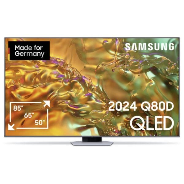 Samsung Neo QLED 4K QN80D QLED-TV 125 cm 50 inch Energielabel G (A - G) CI+*, DVB-T2 HD, WiFi, UHD, Smart TV, QLED Zwart, Zilver